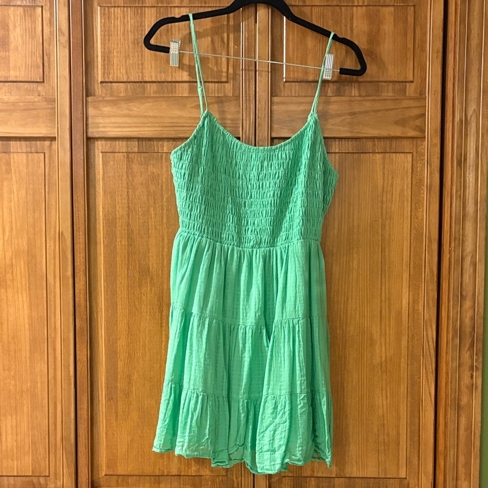 American Eagle Outfitters Green Smocked Mini Dress size Large